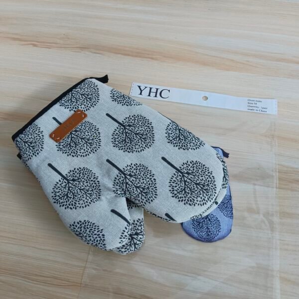 YHC® Cotton and linen oven mitts - Image 4