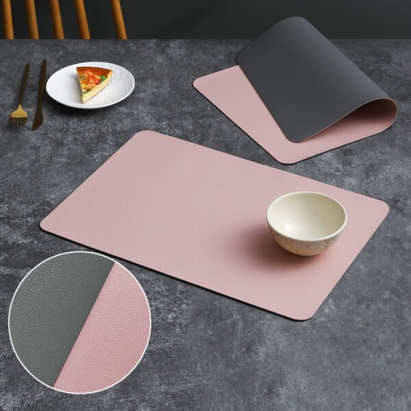 YHC® PVC double-sided litchi leather table mat - Image 5